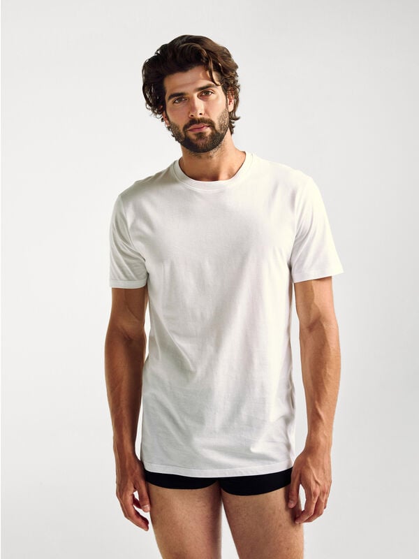 Camiseta de algodón de fibra larga Hombre