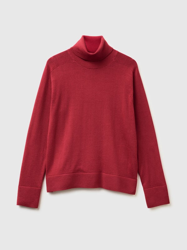 Cuello alto de lana merino pura Cuello alto de lana merino pura Mujer