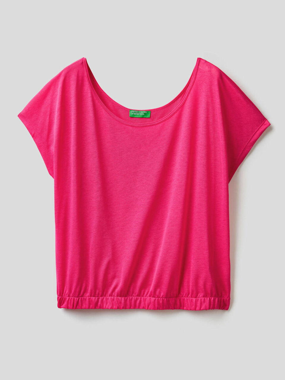 Blusa fluida con escote redondo image number 1