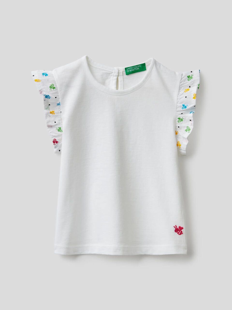 Camiseta con volantes en las mangas image number 1