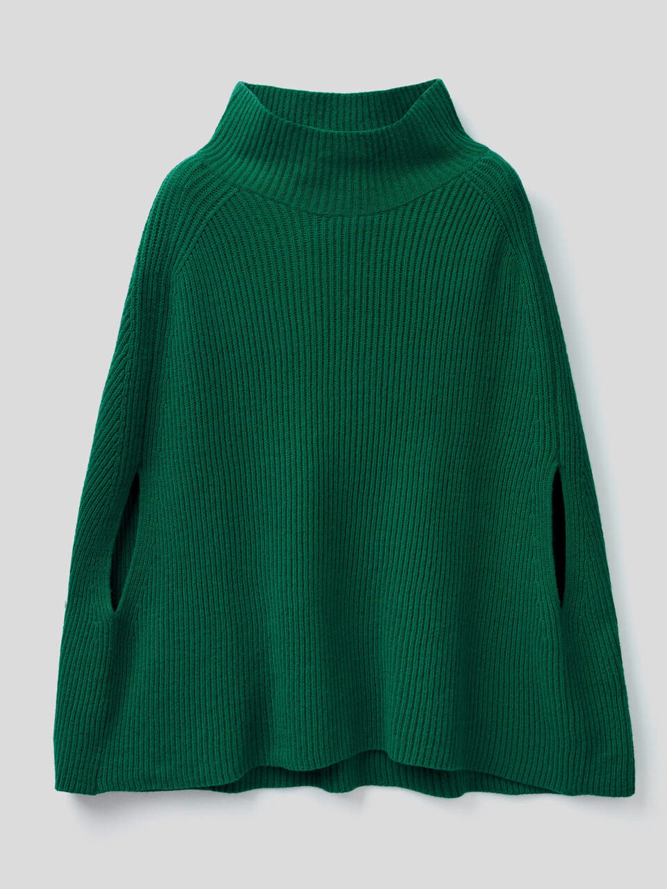 Poncho de suave lana mixta image number 1