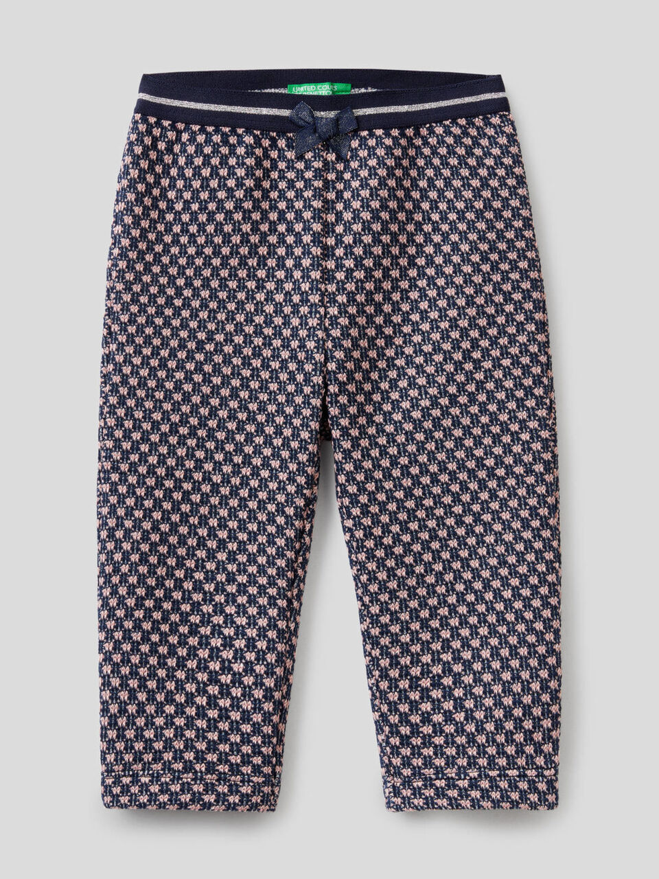 Pantalón con motivo geométrico bicolor image number 1