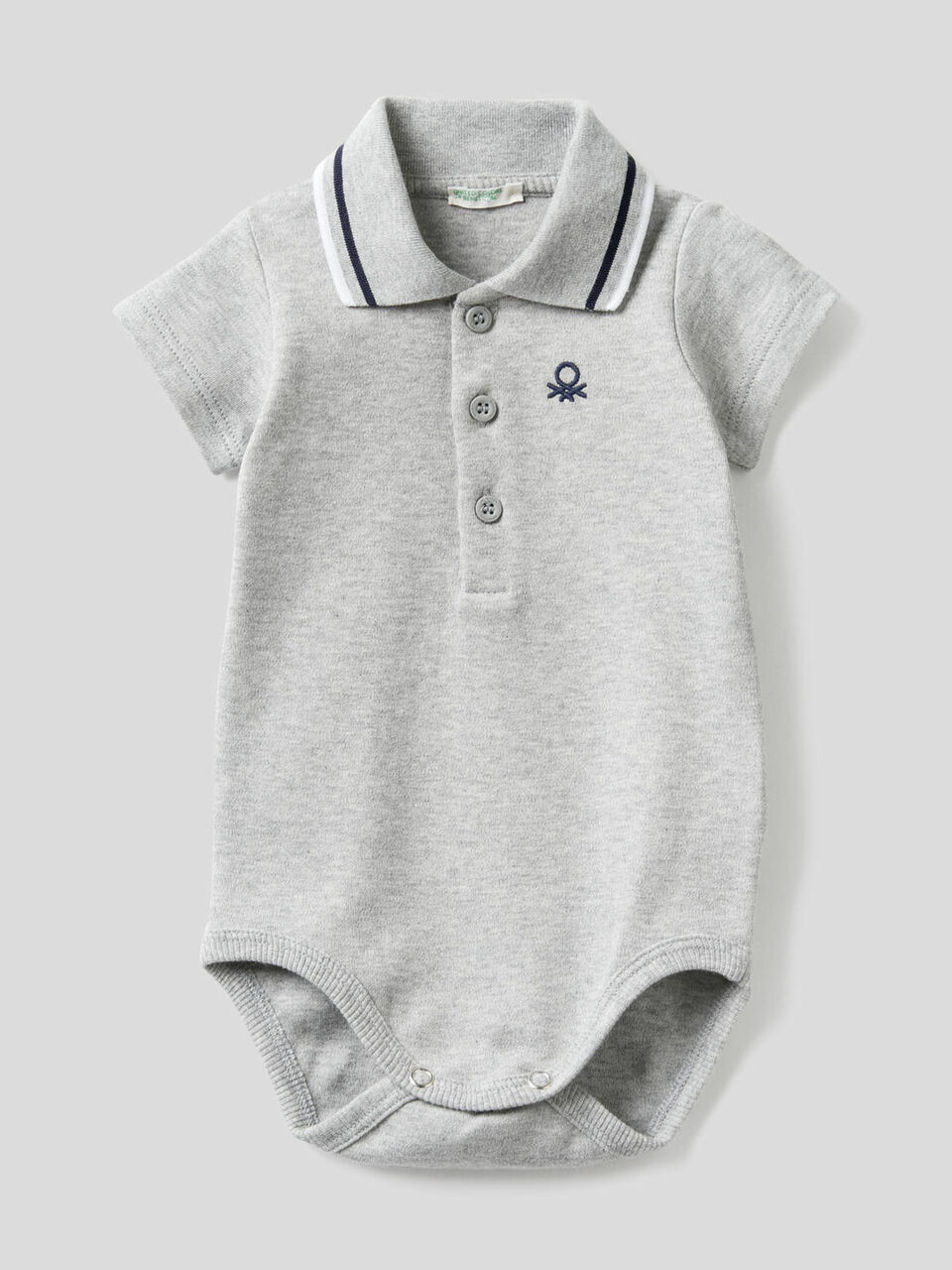 Body de estilo polo de algodón orgánico image number 1