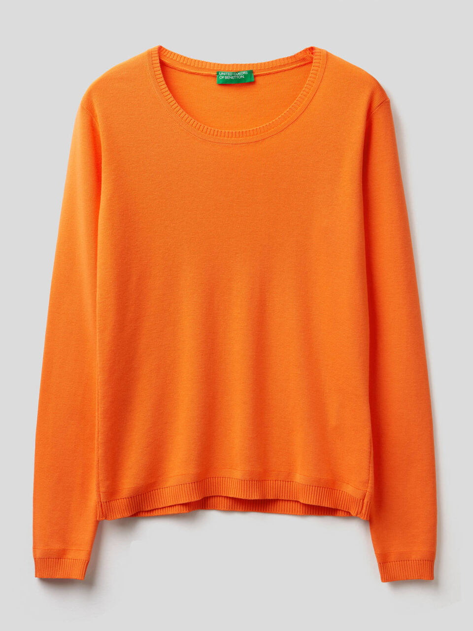 Jersey de cuello redondo de algodón puro image number 1