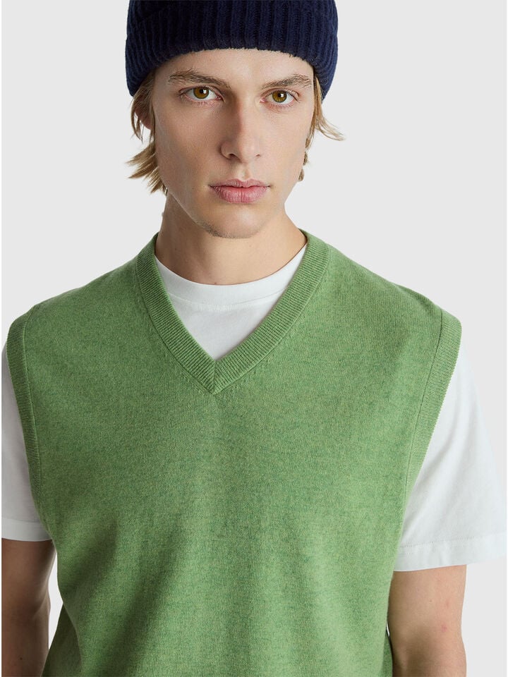 S/L V NECK SWEATER Hombre