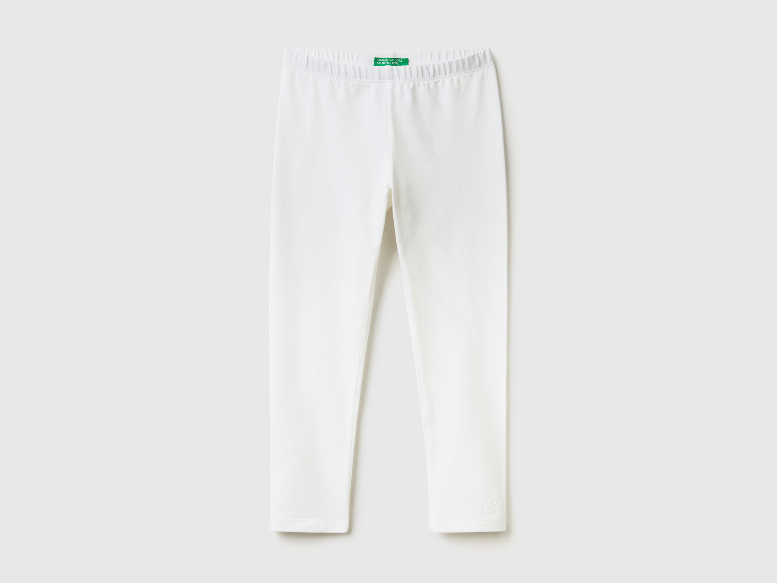 Leggings de algod n el stico Blanco Benetton