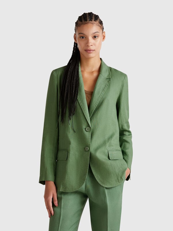 Blazer de puro lino Mujer