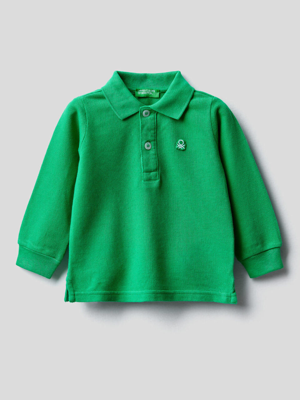Polo de manga larga de algodón orgánico image number 1
