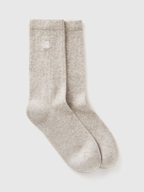 Calcetines deportivos en mezcla de algodón elástico