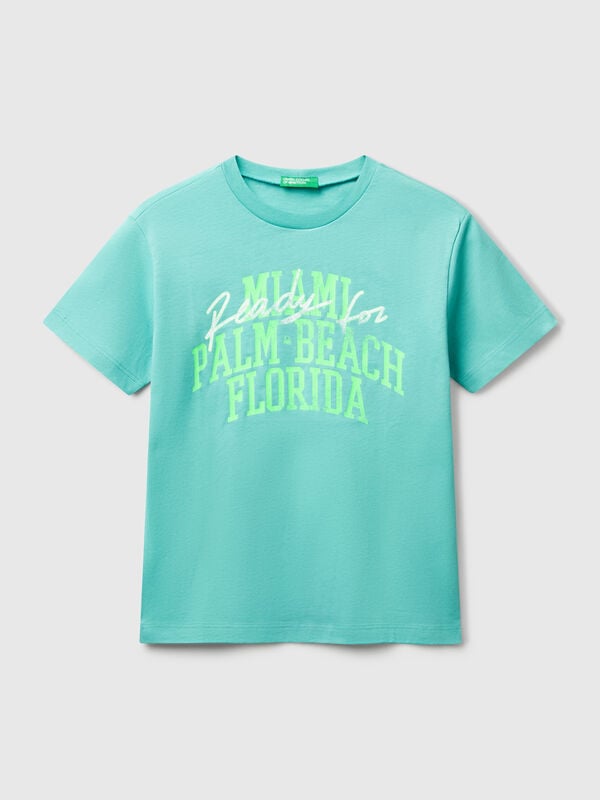 Camiseta con estampado flúor Niño
