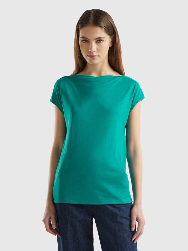 Camiseta de manga corta de viscosa sostenible Mujer