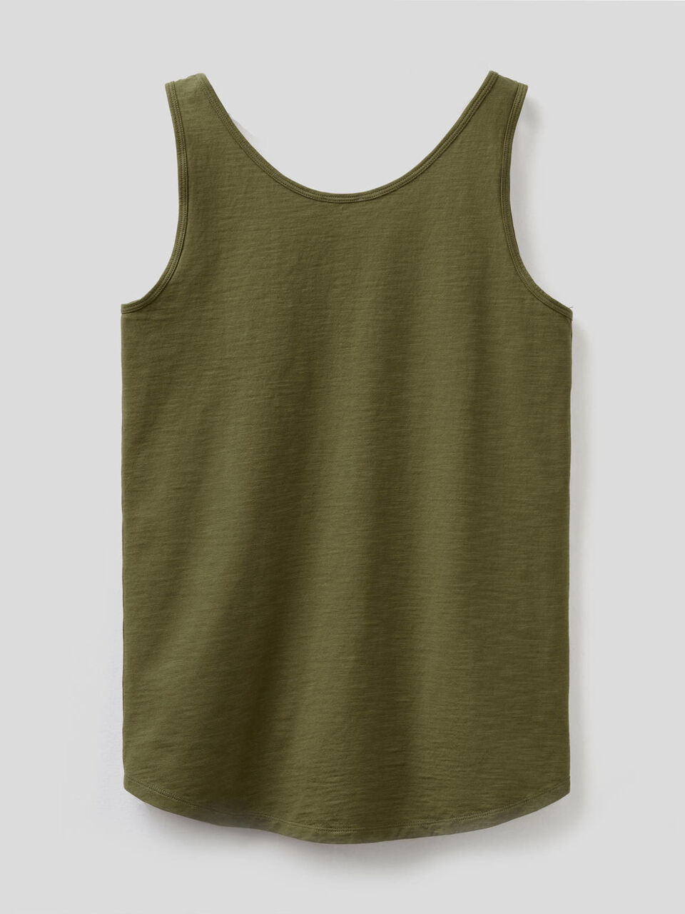 Camiseta de tirantes de 100 % algodón con bajo redondeado image number null