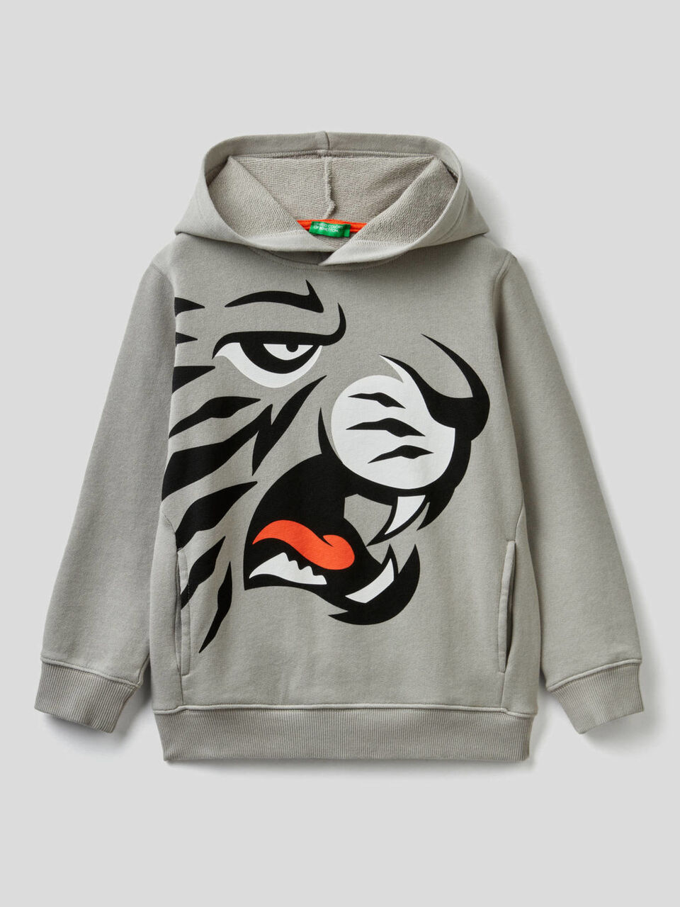 Sudadera de 100 % algodón con maxiestampado image number 1