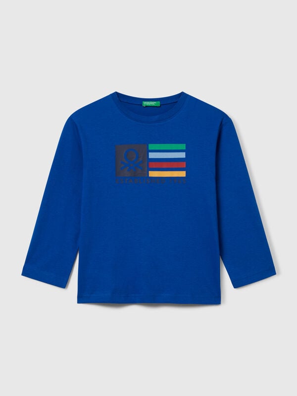 Camiseta de algodón de manga larga Niño