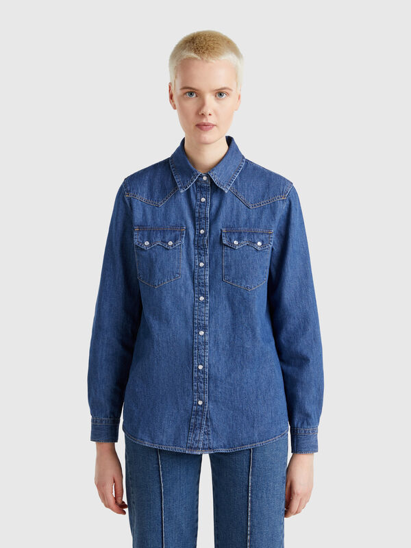 camisa vaquera occidental Mujer