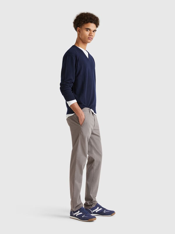 Chinos gris topo slim fit  Hombre
