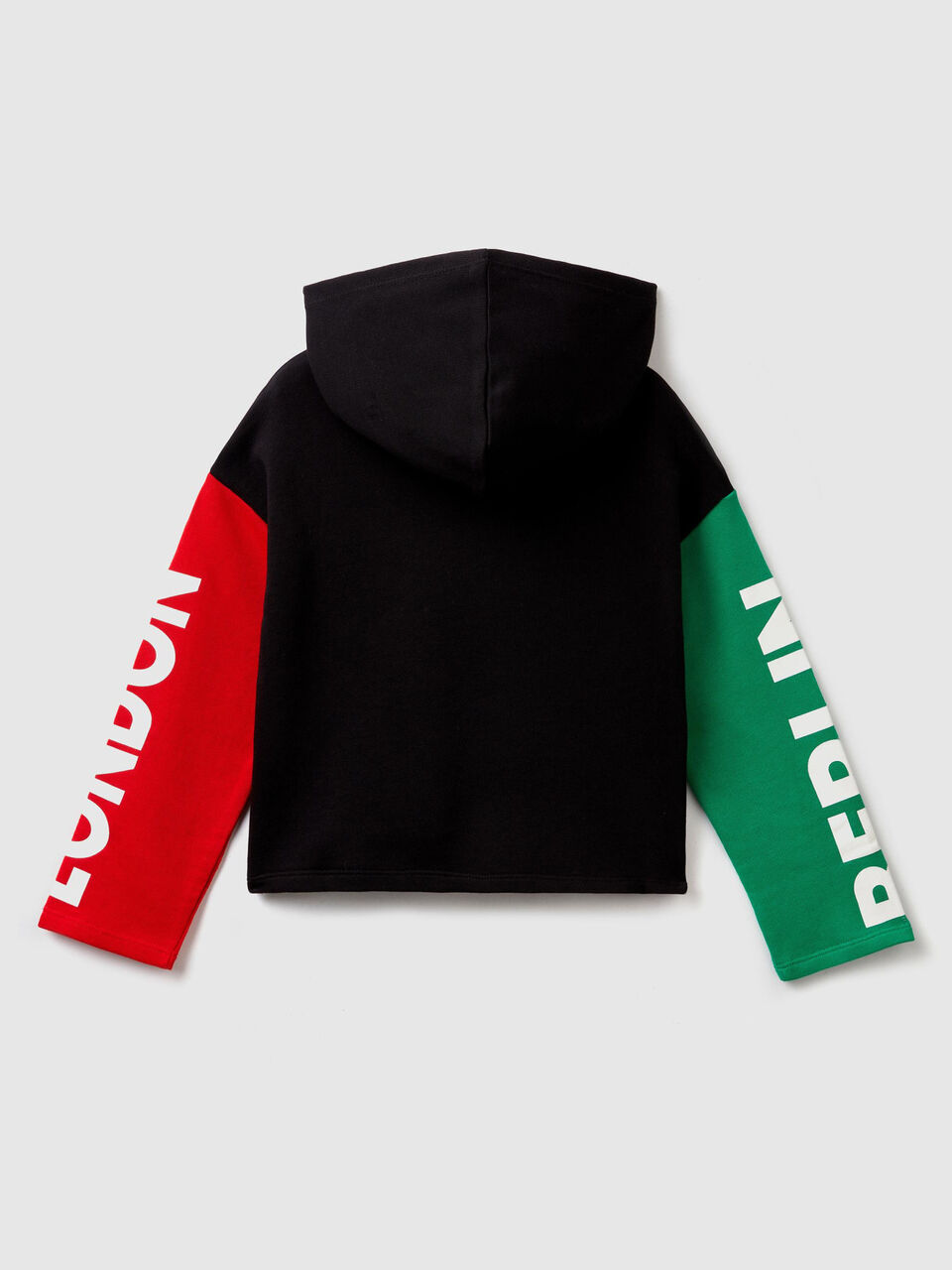 Sudadera color block con capucha image number 2