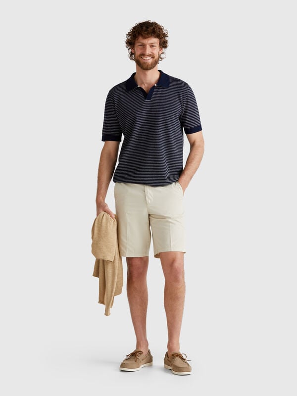 Bermudas chinas de lona Hombre