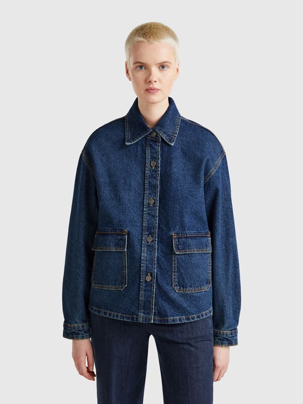 Chaqueta vaquera oversize Mujer
