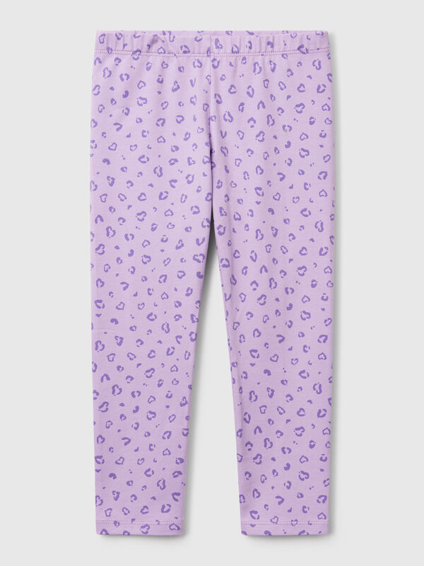 Legging lila con estampado animal Niña