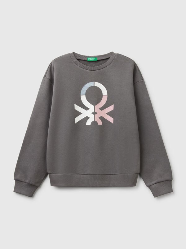Sudadera con estampado de glitter Niña