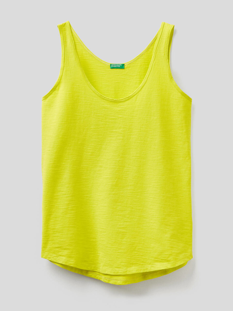 Camiseta de tirantes de 100 % algodón con bajo redondeado image number null