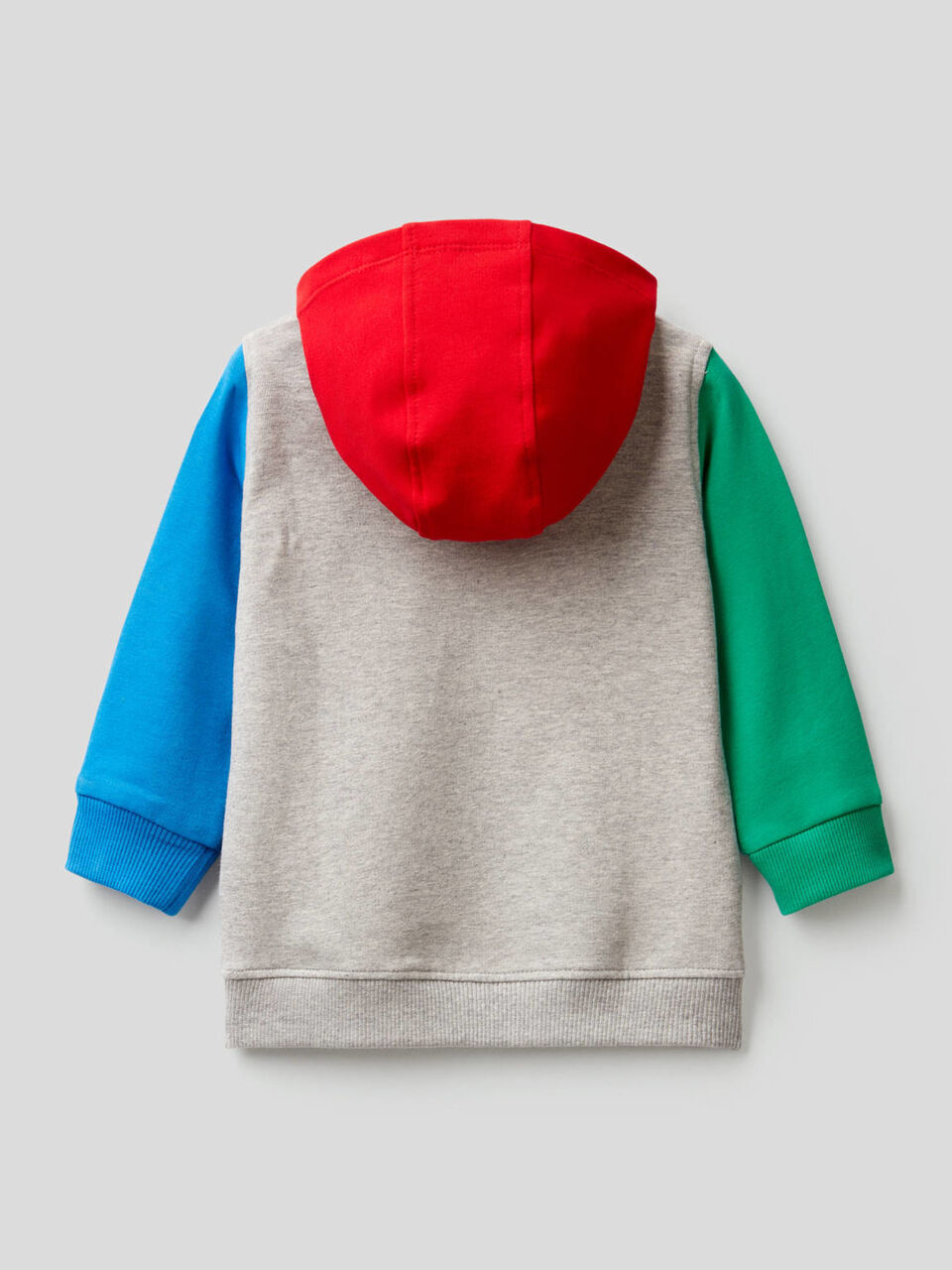 Sudadera de algodón orgánico elástico con capucha image number 2