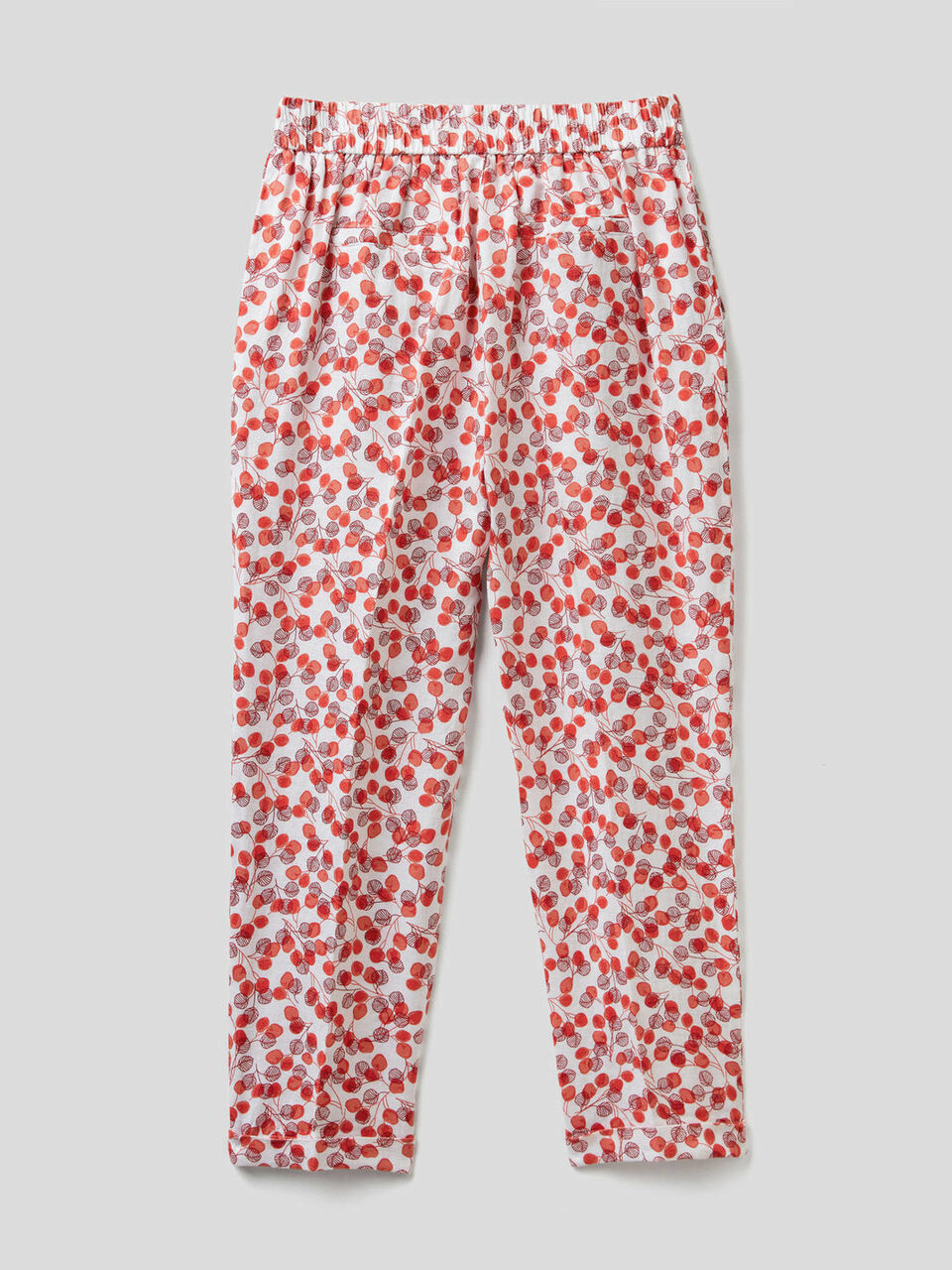 Pantalón de 100% lino con estampado image number 2