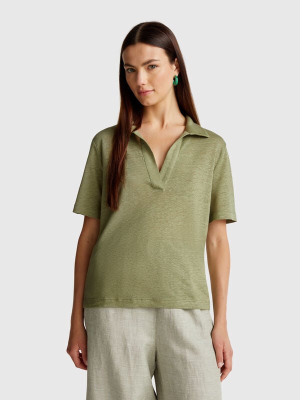 Polo de puro lino Mujer