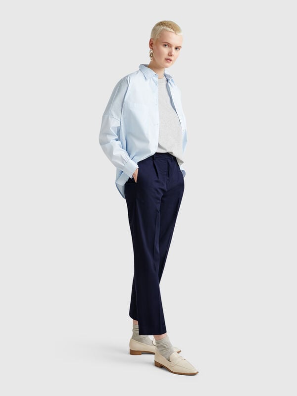 Pantalón de algodón elástico Mujer