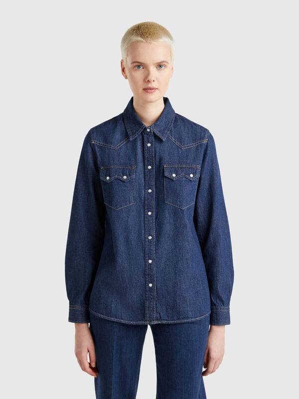 camisa vaquera occidental Mujer
