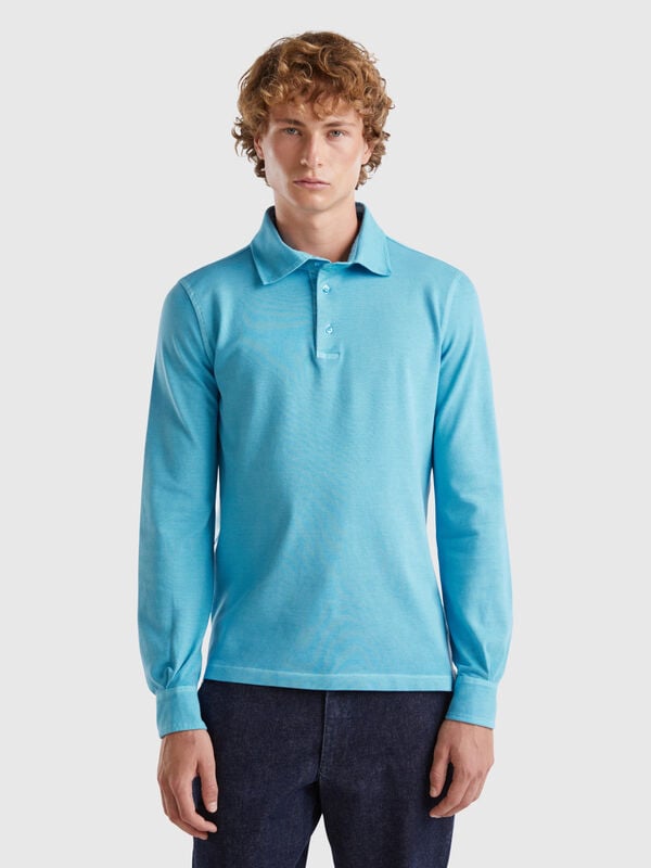 Polo de algodón orgánico elástico Hombre