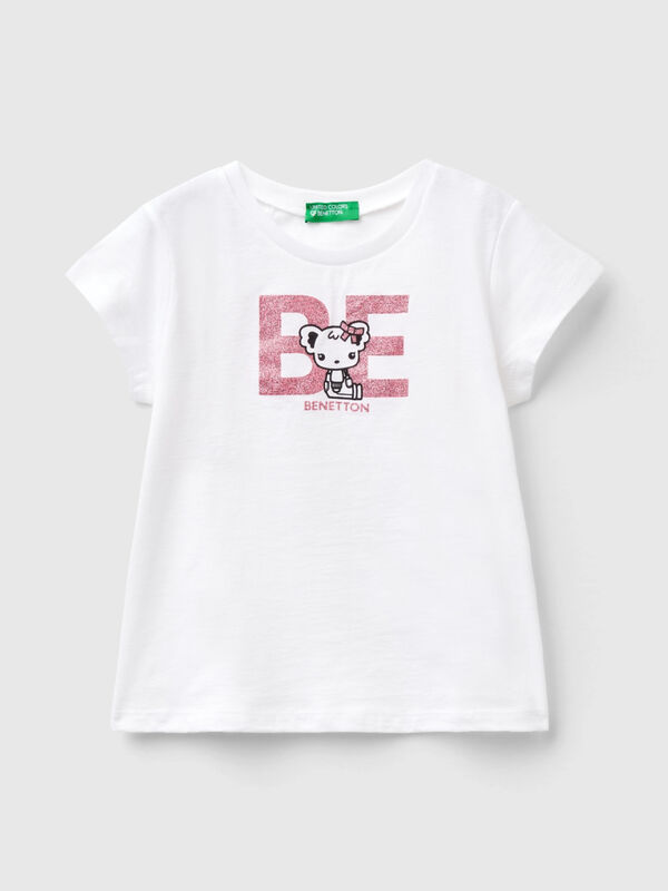 Camiseta de algodón orgánico con estampado Niña