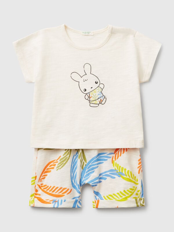 Conjunto camiseta ligera y pantalón corto Recién nacidos