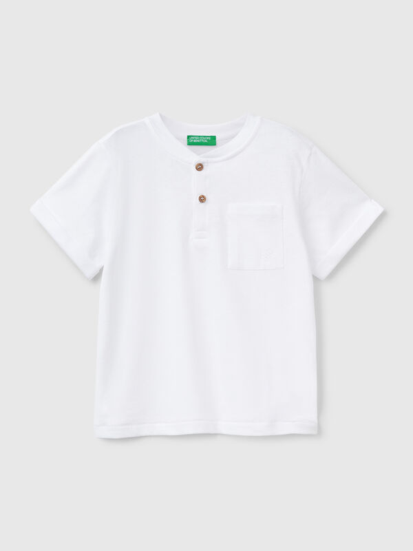 Camiseta con escote henley Niño