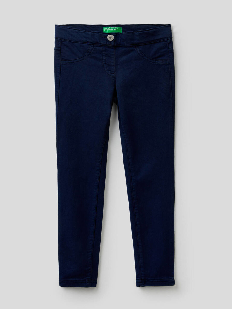 Pantalón de sarga de algodón mixto elástico image number null