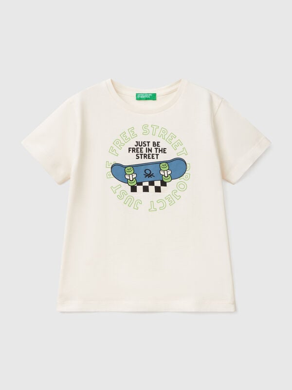 Camiseta de algodón con estampado Niño