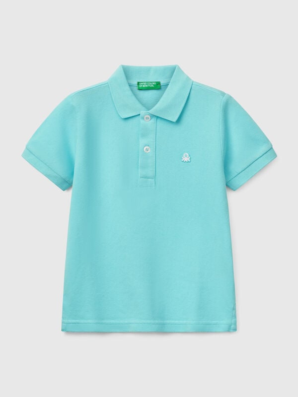 Polo de manga corta de algodón puro Niño