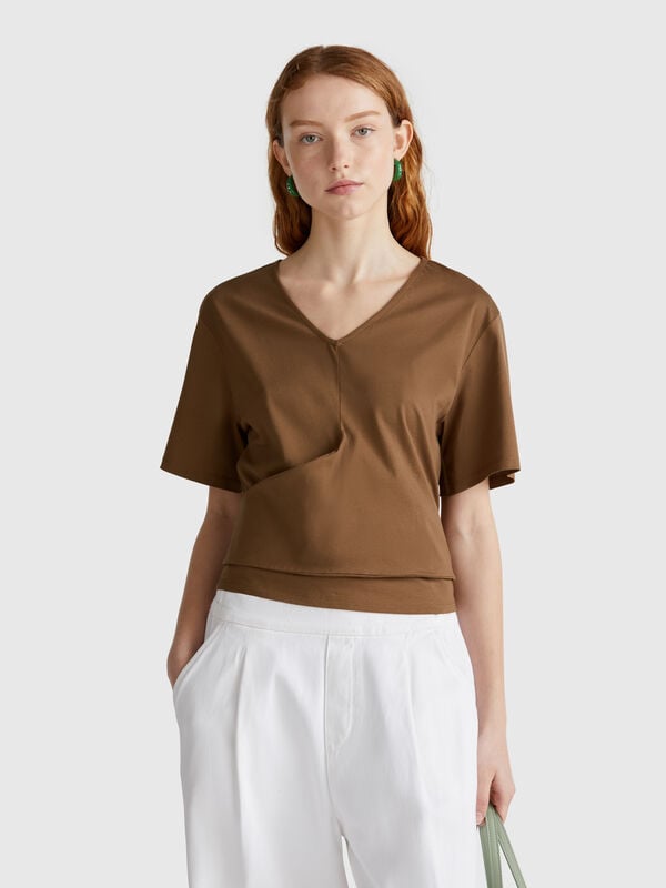 Camiseta con nudo en la espalda Mujer