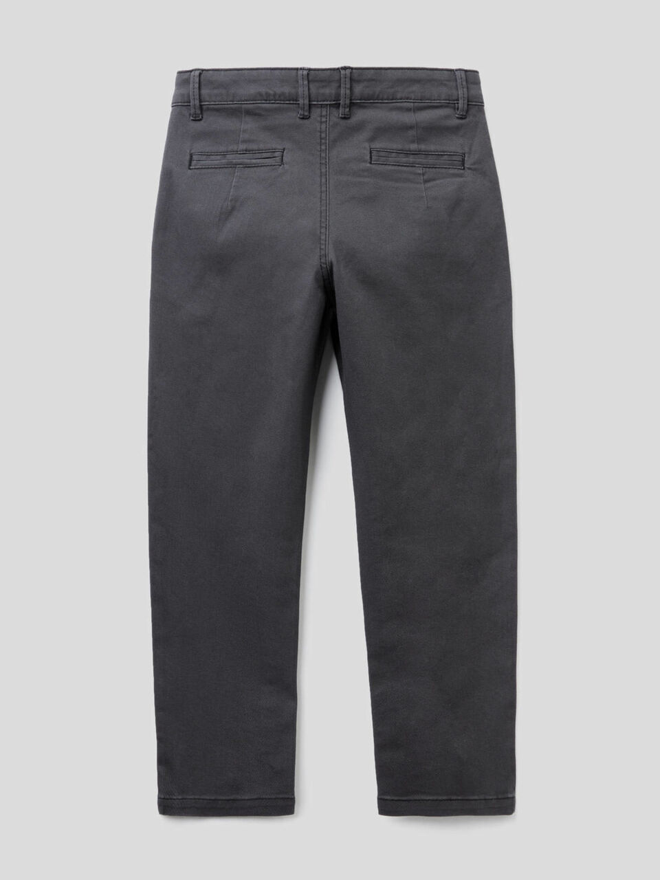 Pantalones de algodón elástico con pliegues image number 2