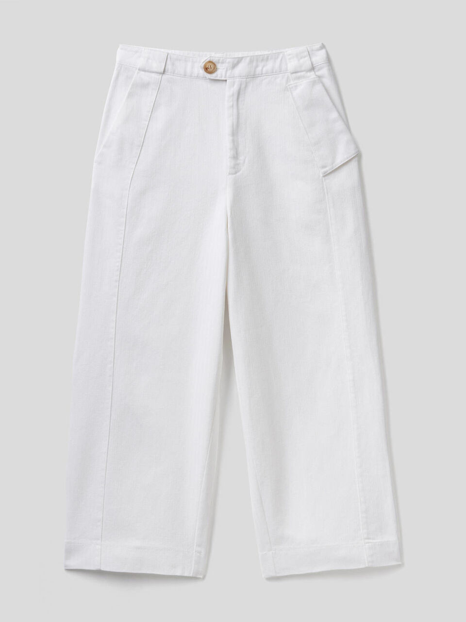 Pantalón de pernera amplia de 100% algodón image number 1