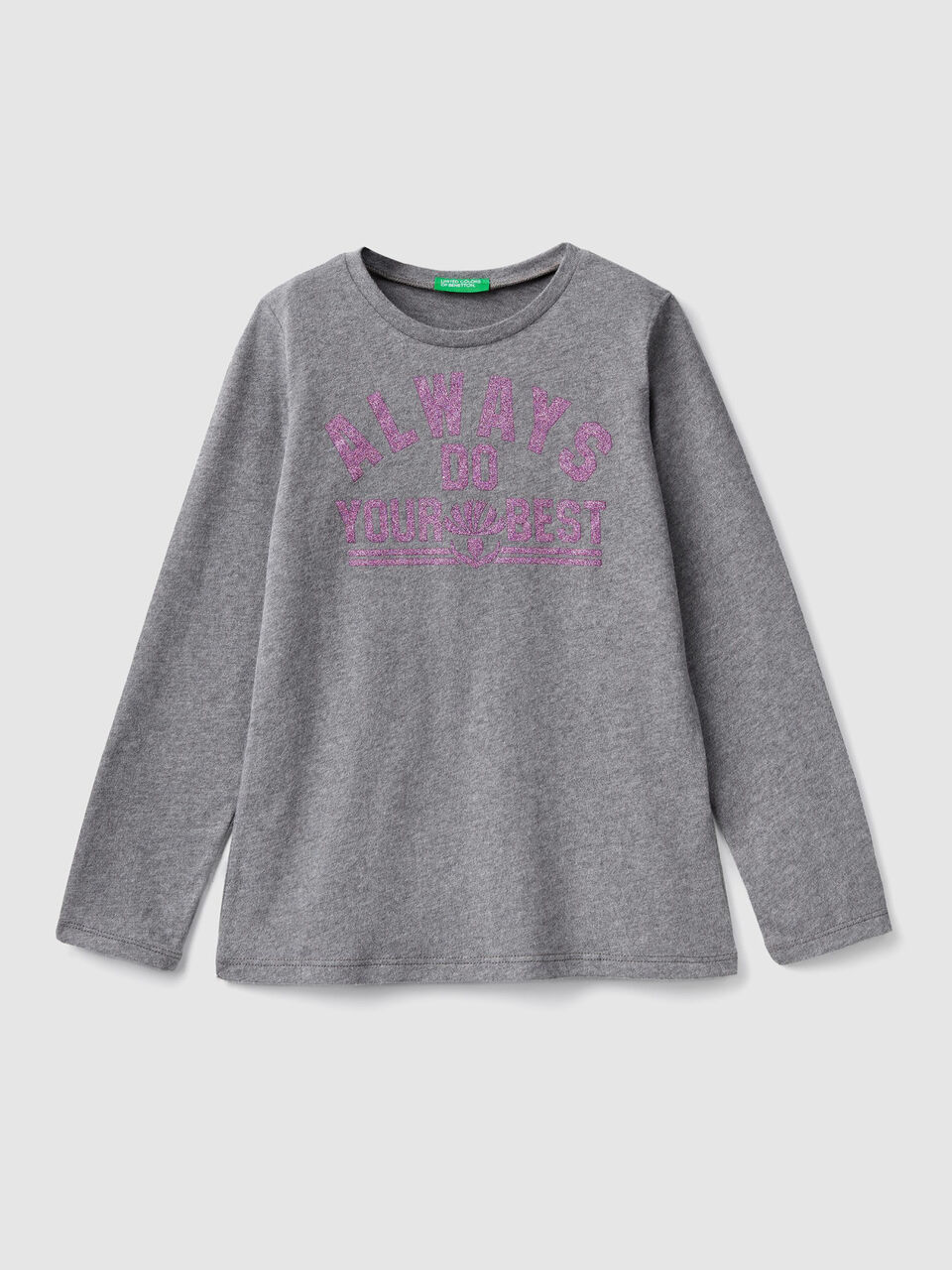 Camiseta con estampado de glitter image number 1