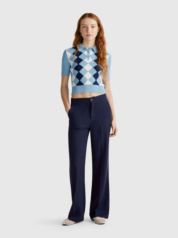 Pantalón puro lyocell Mujer