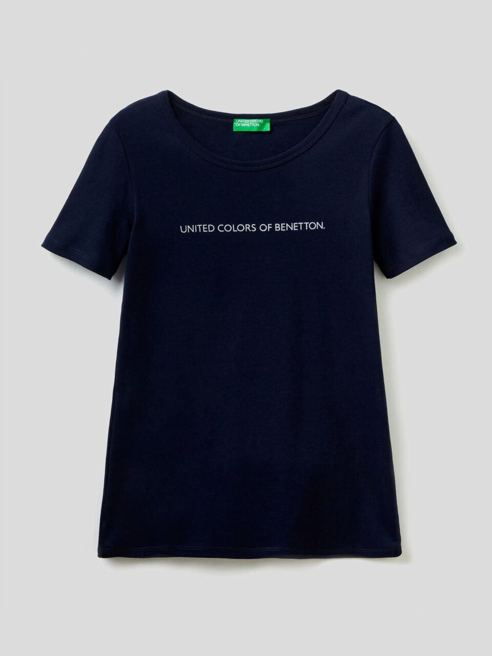 Camiseta de 100% algodón con estampado de logotipo con glitter image number 1