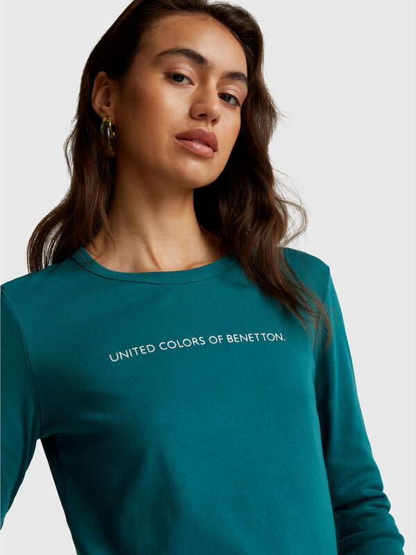 Camiseta de manga larga 100% algodón Mujer