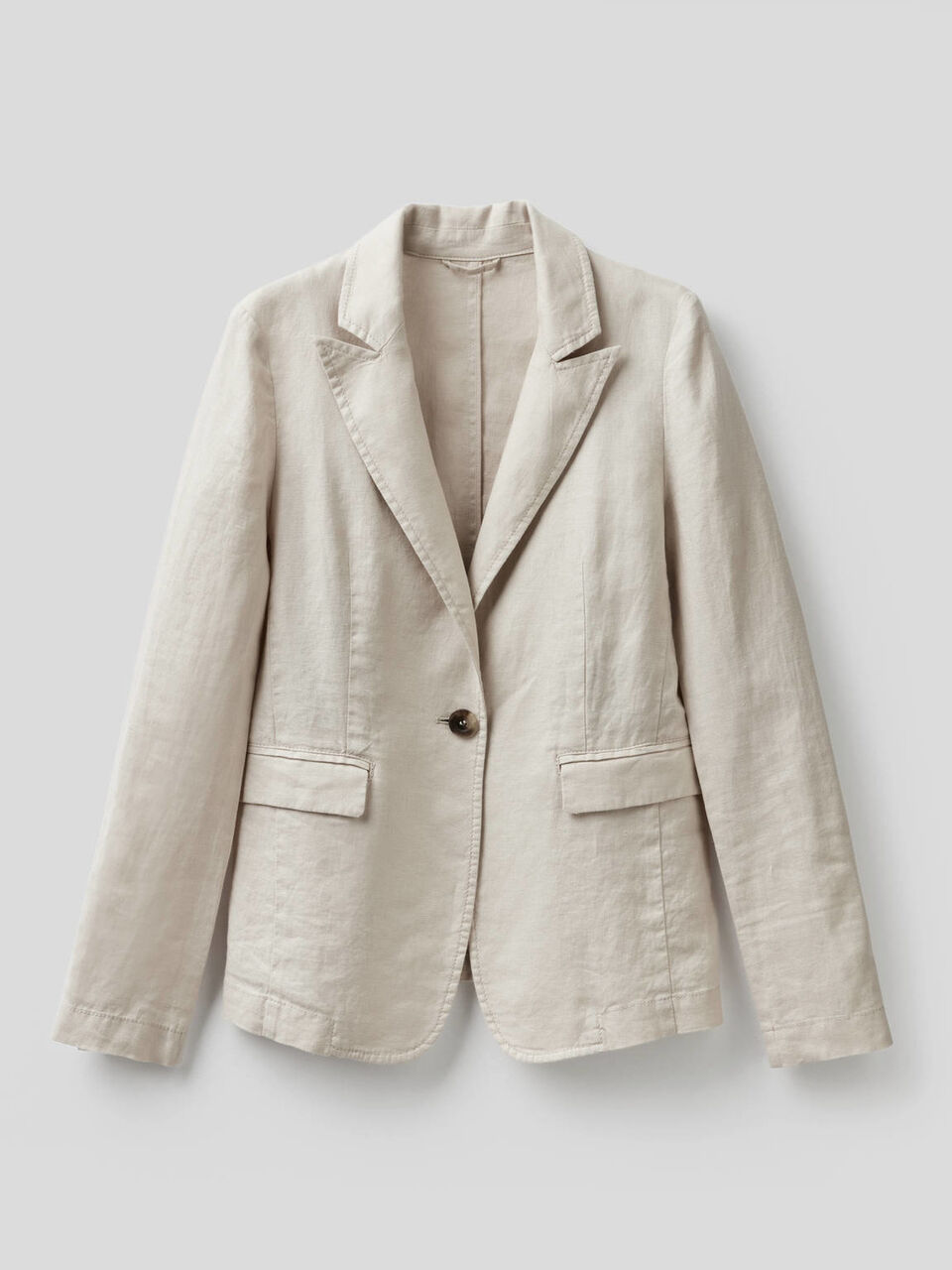 Blazer entallado de 100% lino image number 1