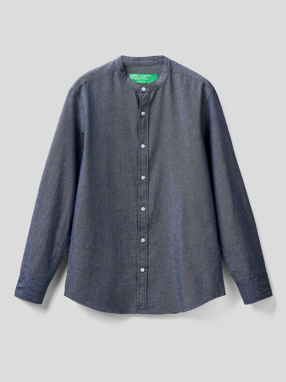 Camisa de 100% algodón de cuello mao image number null