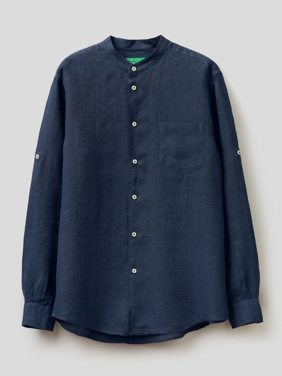 Camisa de lino con cuello mao image number 1
