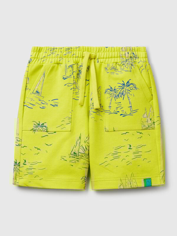 Shorts con estampado de mar Niño