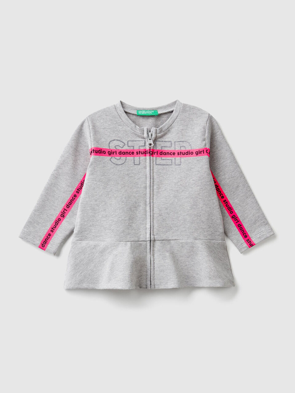 Sudadera con cremallera y volante image number 1